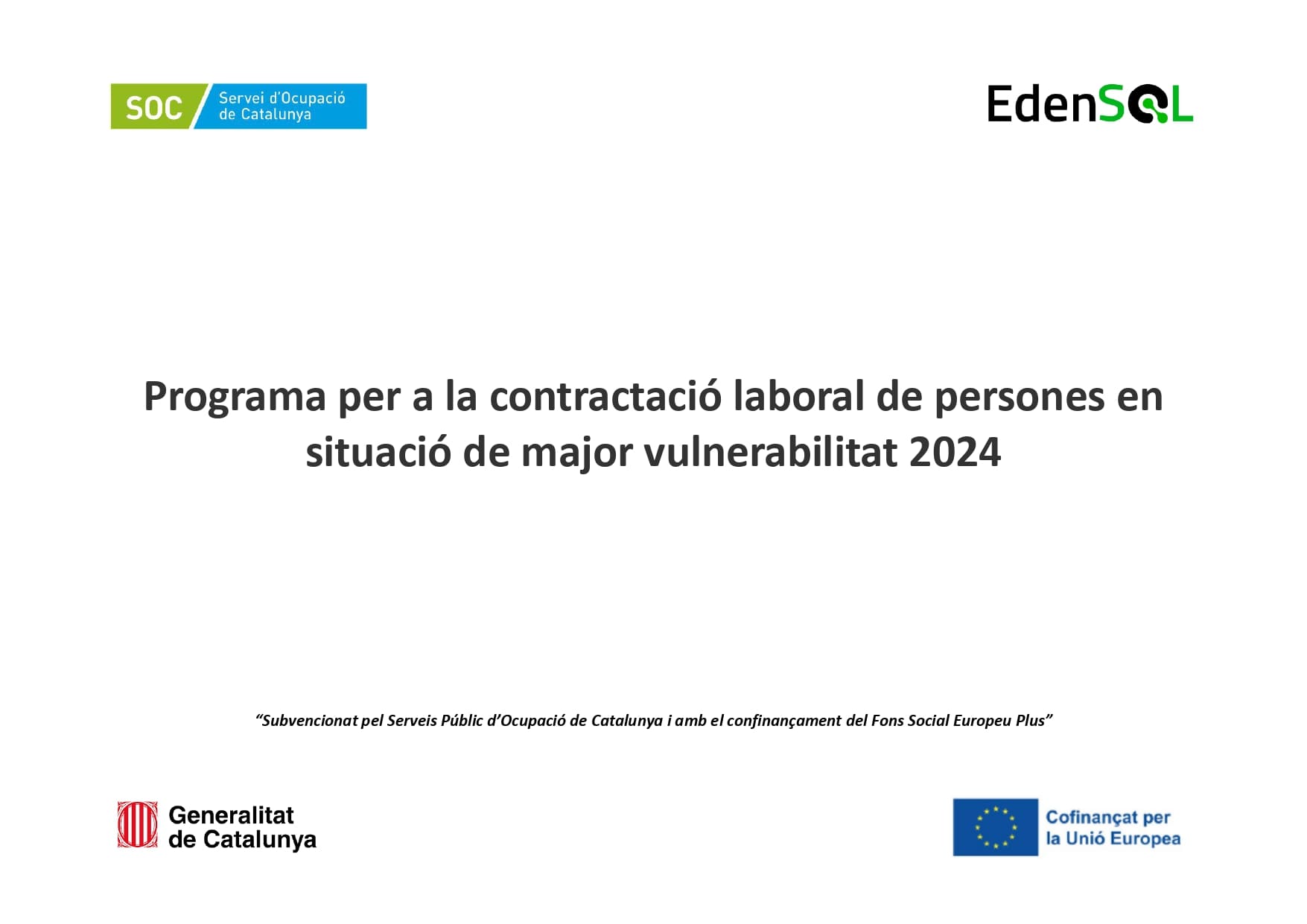 Cartell Contractació Major Vulnerabilitat